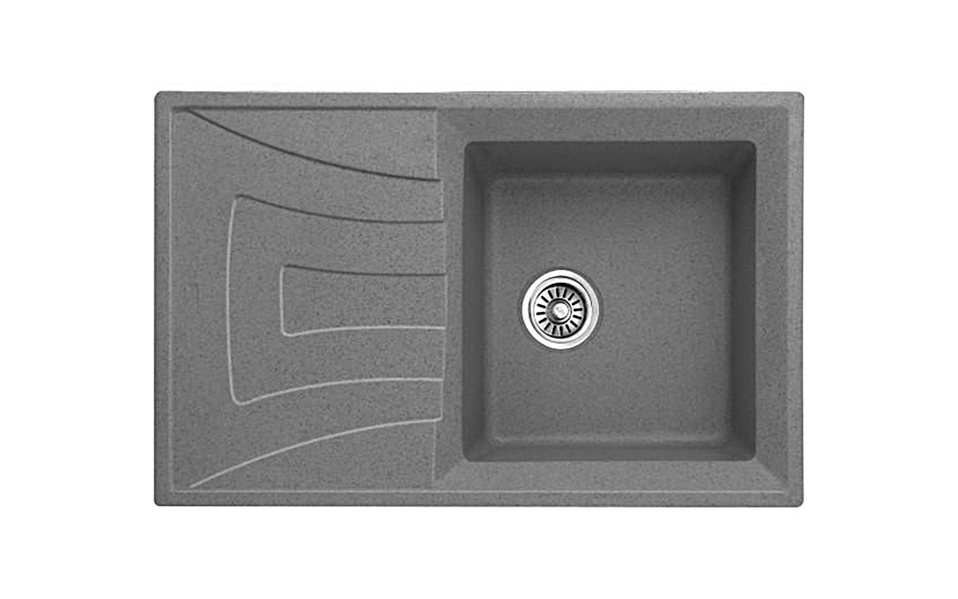Granite sink ICGS8104, grey, depth 18 cm  1